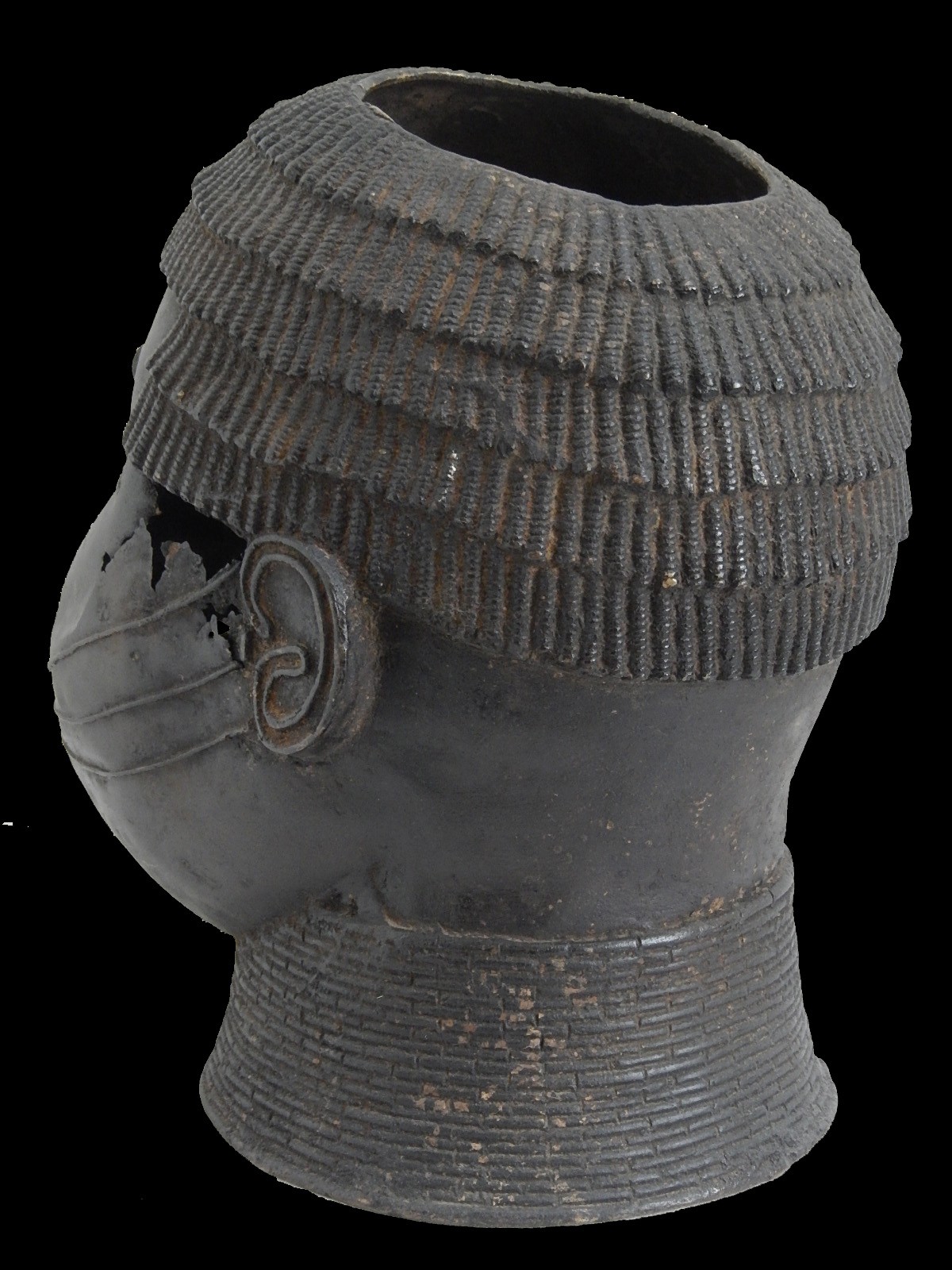 Tete commemorative Oba Bronze Ife - Bini Edo - Benin