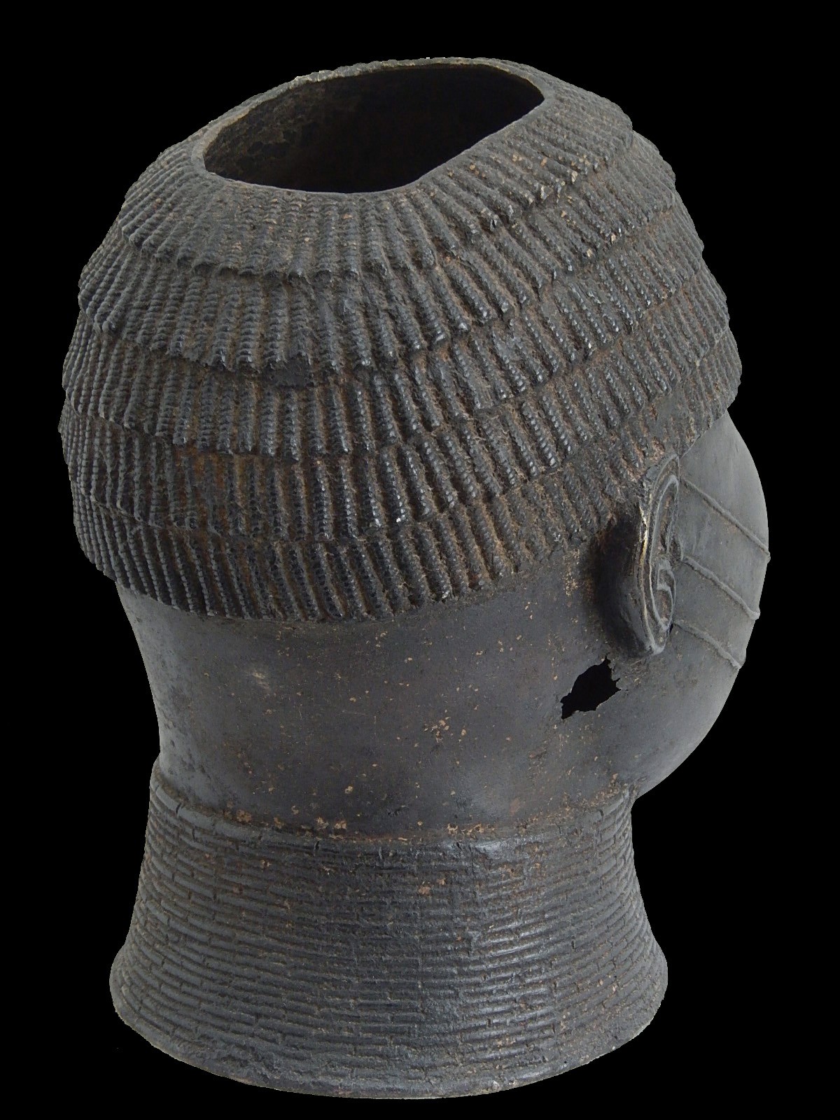Tete commemorative Oba Bronze Ife - Bini Edo - Benin