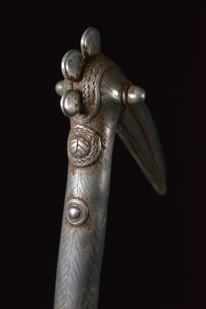 Zandé massue en fonte d'aluminium - Mossi - Burkina Faso - Objets de regalia