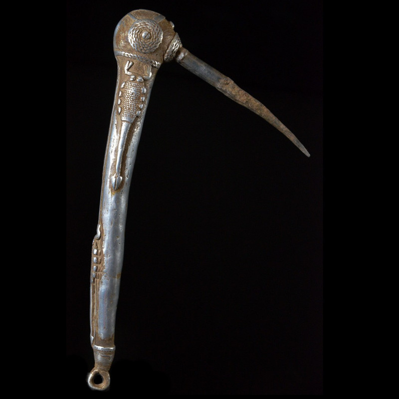 Zandé massue en fonte d'aluminium - Mossi - Burkina Faso - Objets de regalia