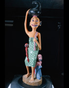 Sculpture Shetani Femme et enfants - Agostino Malaba - Makonde