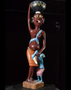 Sculpture Shetani Femme et enfant - Agostino Malaba - Makonde