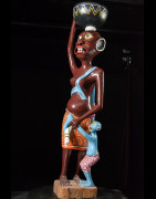 Sculpture Shetani Femme et enfant - Agostino Malaba - Makonde