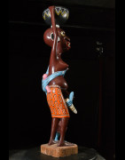 Sculpture Shetani Femme et enfant - Agostino Malaba - Makonde