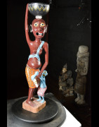 Sculpture Shetani Femme et enfant - Agostino Malaba - Makonde