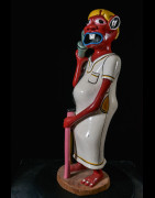 Sculpture Shetani Homme Au Télephone - Agostino Malaba - Makonde