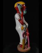 Sculpture Shetani Homme Au Télephone - Agostino Malaba - Makonde
