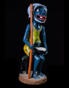 Sculpture Shetani Homme Et Animal - Agostino Malaba - Makonde