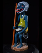 Sculpture Shetani Homme Et Animal - Agostino Malaba - Makonde