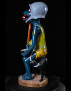 Sculpture Shetani Homme Et Animal - Agostino Malaba - Makonde