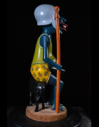 Sculpture Shetani Homme Et Animal - Agostino Malaba - Makonde