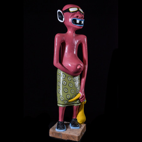 Sculpture Shetani Homme Aux Lunettes - Agostino Malaba - Makonde
