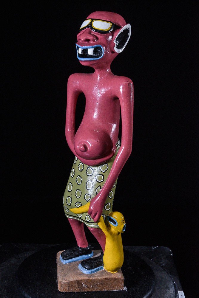 Sculpture Shetani Homme Aux Lunettes - George Lilanga - Makonde