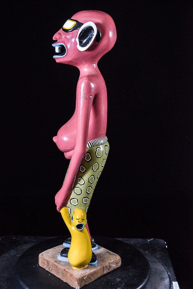 Sculpture Shetani Homme Aux Lunettes - George Lilanga - Makonde