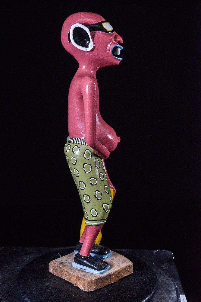 Sculpture Shetani Homme Aux Lunettes - George Lilanga - Makonde