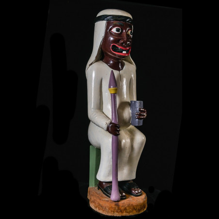 Sculpture Shetani Homme Sage - Agostino Malaba - Makonde