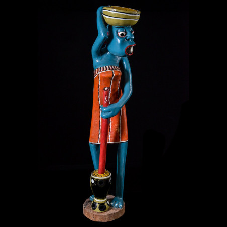 Sculpture Shetani Femme Agriculteur - Agostino Malaba - Makonde