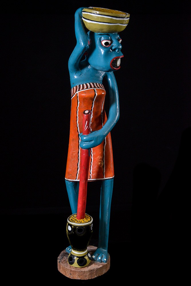 Sculpture Shetani Femme Agriculteur - George Lilanga - Makonde