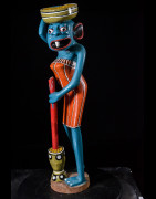 Sculpture Shetani Femme Agriculteur - Agostino Malaba - Makonde