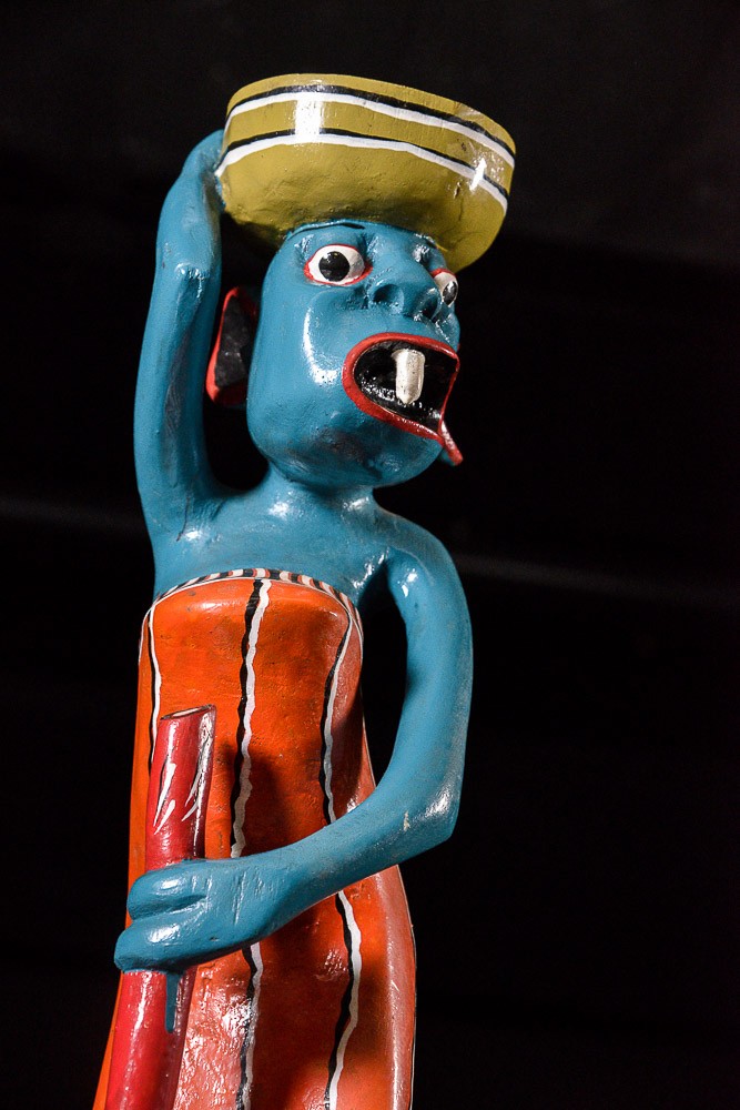 Sculpture Shetani Femme Agriculteur - George Lilanga - Makonde