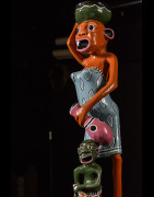 Sculpture Shetani Femme Vase Et Enfant - Agostino Malaba - Makonde