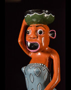 Sculpture Shetani Femme Vase Et Enfant - Agostino Malaba - Makonde