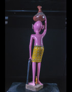 Sculpture Shetani Femme Avec Canne - Agostino Malaba - Makonde