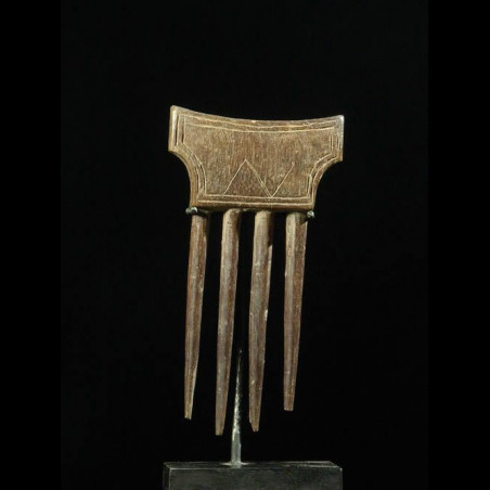 Petit peigne ancien sur socle - ahanti - Ghana