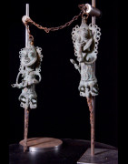 Statuette Edan en paire de la societe Ogboni - Yoruba Nigeria - Bronzes