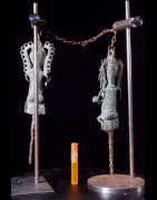 Statuette Edan en paire de la societe Ogboni - Yoruba Nigeria - Bronzes