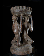Siege autel Caryatides - Luba - RDC Zaire - Sieges africains