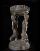 Siege autel Caryatides - Luba - RDC Zaire - Sieges africains