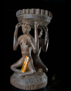 Siege autel Caryatides - Luba - RDC Zaire - Sieges africains