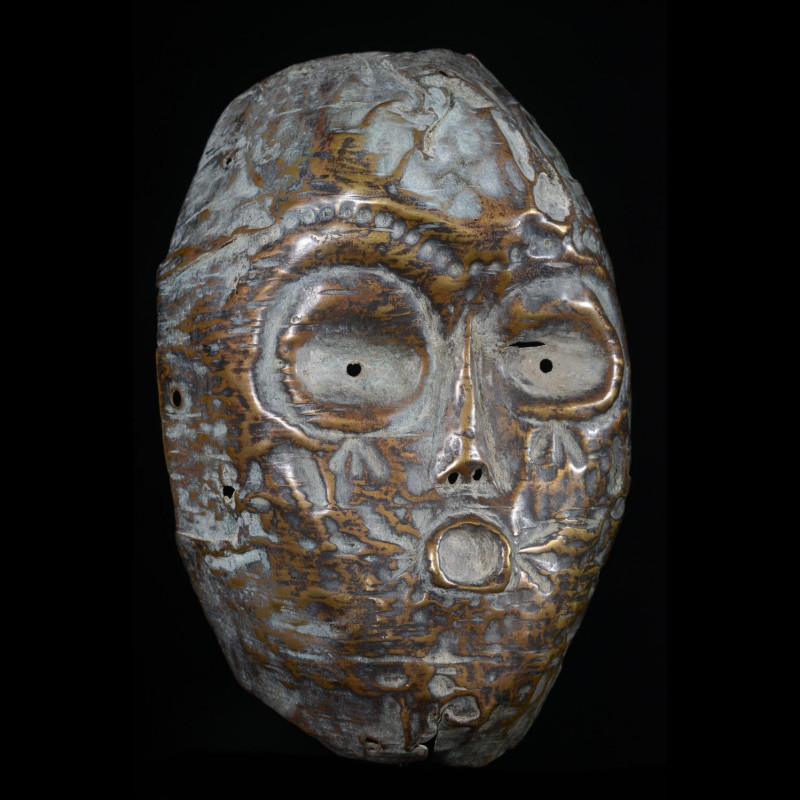 Masque en cuivre ngongo munene - Ding Tukongo - RDC Zaire