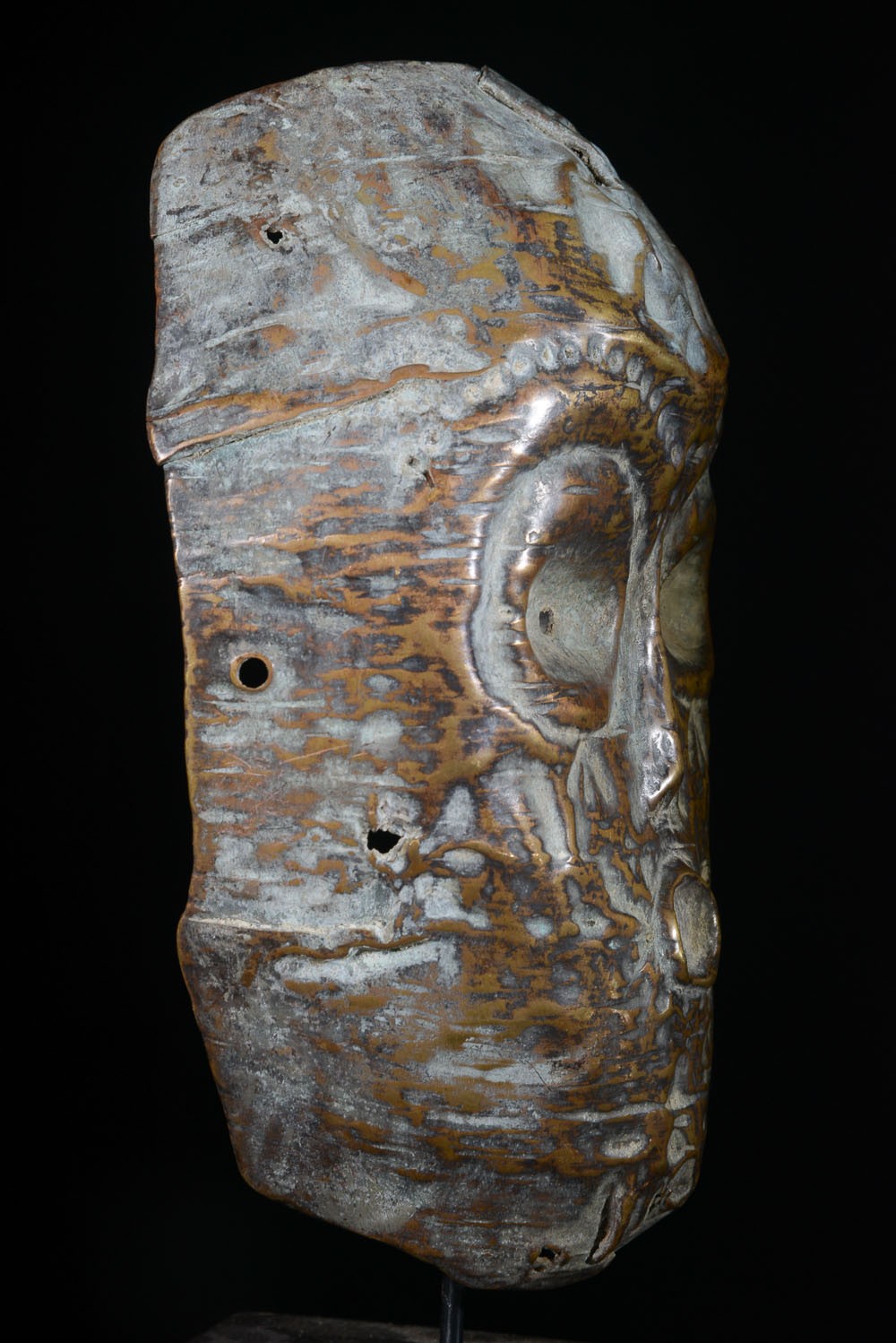 Masque en cuivre ngongo munene - Ding Tukongo - RDC Zaire