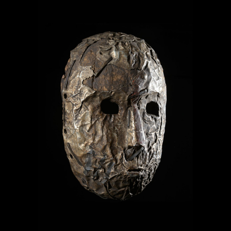 Masque en cuivre ngongo munene - Ding Tukongo - RDC Zaire