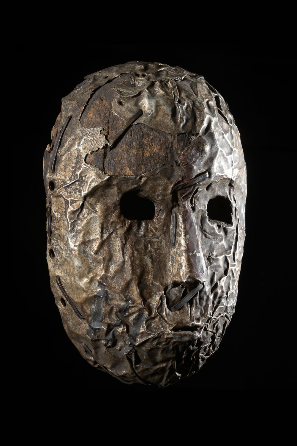 Masque en métal ngongo munene - Ding Tukongo - RDC Zaire