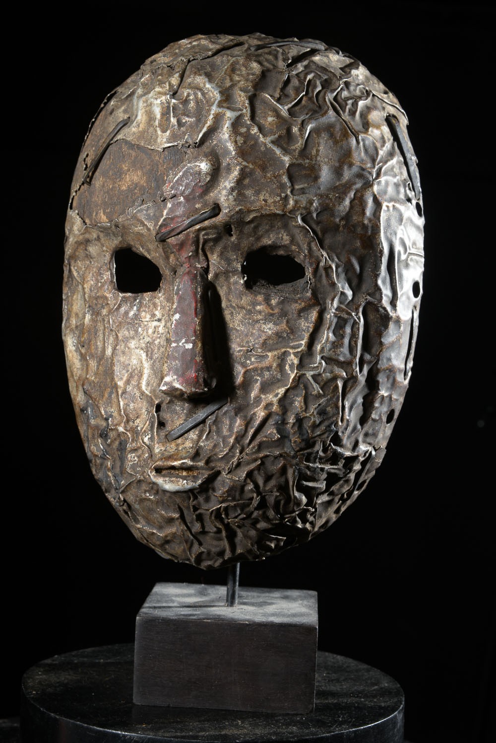 Masque en métal ngongo munene - Ding Tukongo - RDC Zaire