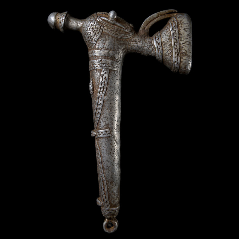 Zandé massue en fonte d'aluminium - Mossi - Burkina Faso - Objets de regalia