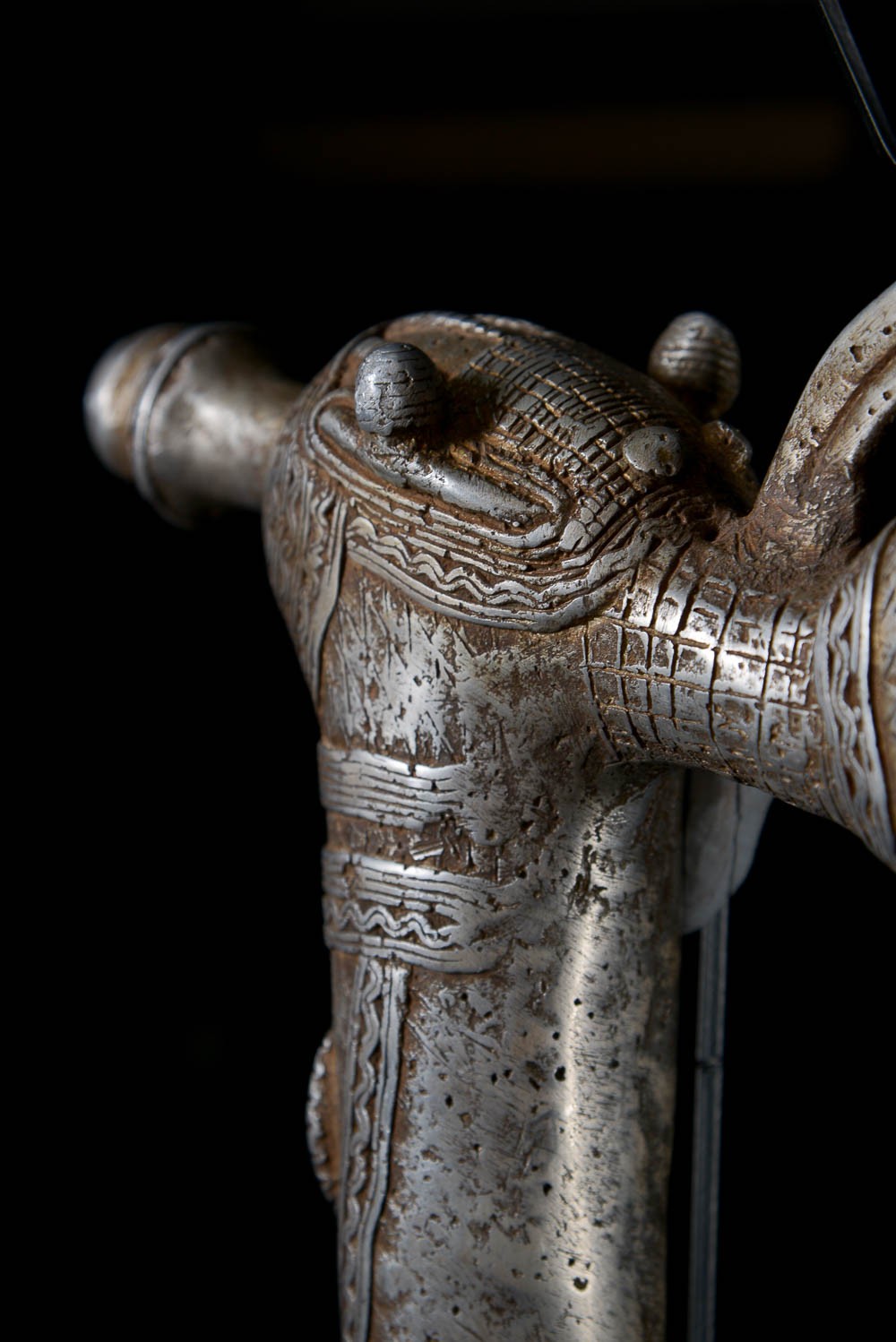 Zandé massue en fonte d'aluminium - Mossi - Burkina Faso - Objets de regalia