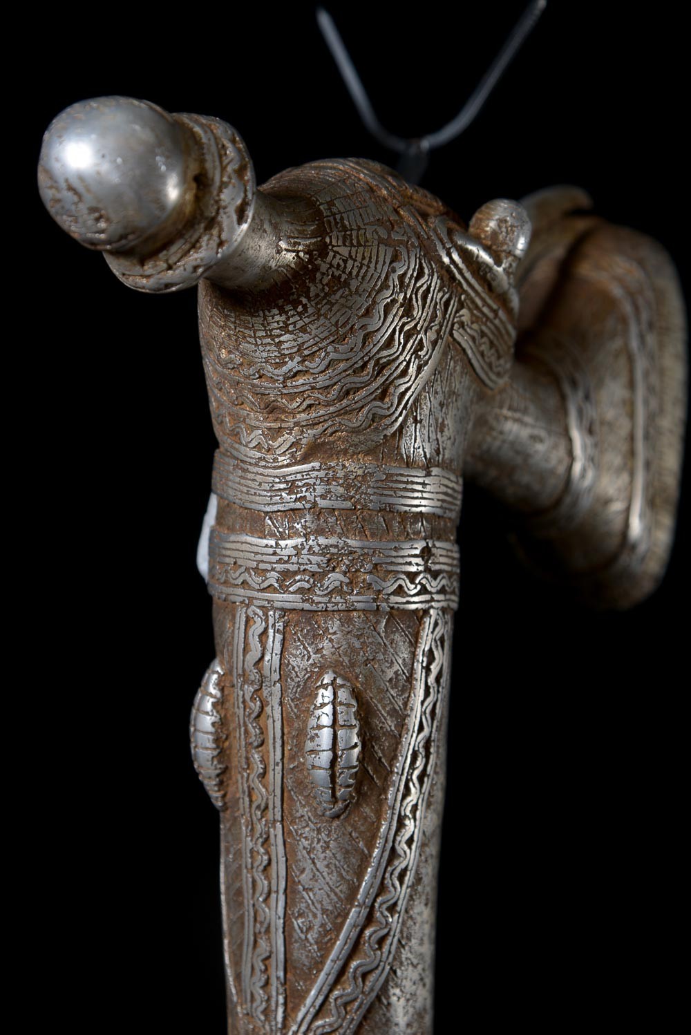 Zandé massue en fonte d'aluminium - Mossi - Burkina Faso - Objets de regalia