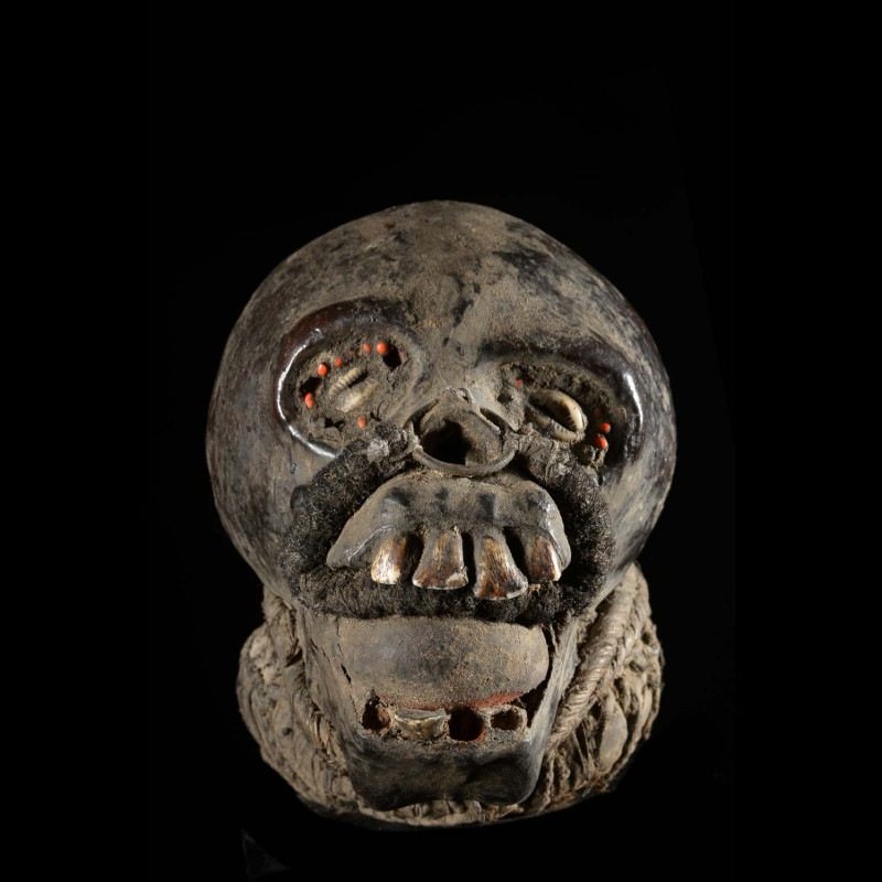 Cimier Crâne Singe Ngil - Bulu / Boulou - Cameroun
