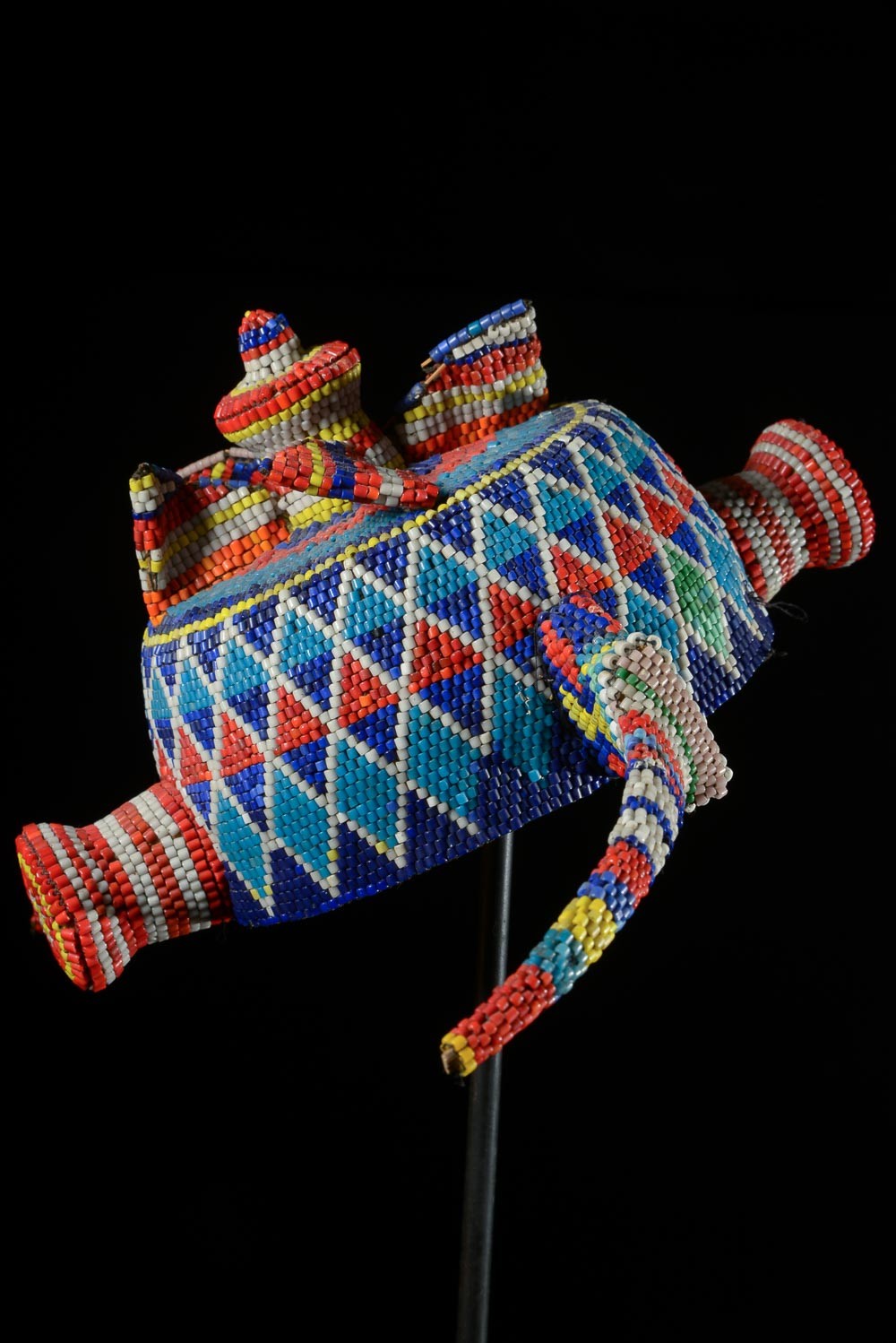 Coiffe perlée - Pende / Yaka / Suku - RDC Zaire