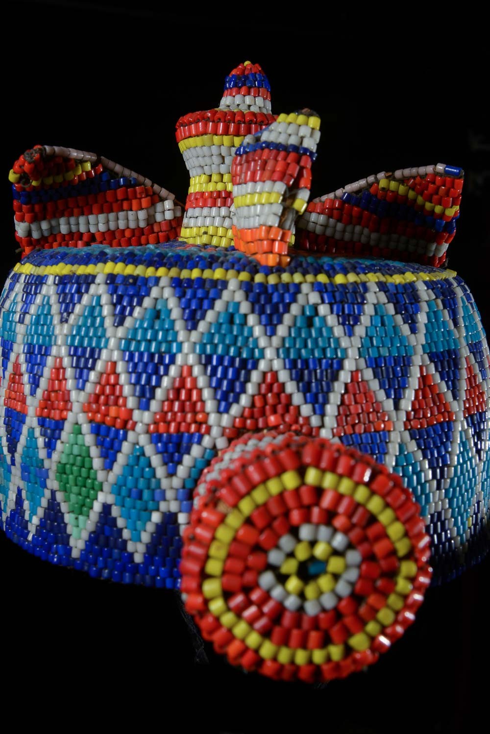 Coiffe perlée - Pende / Yaka / Suku - RDC Zaire