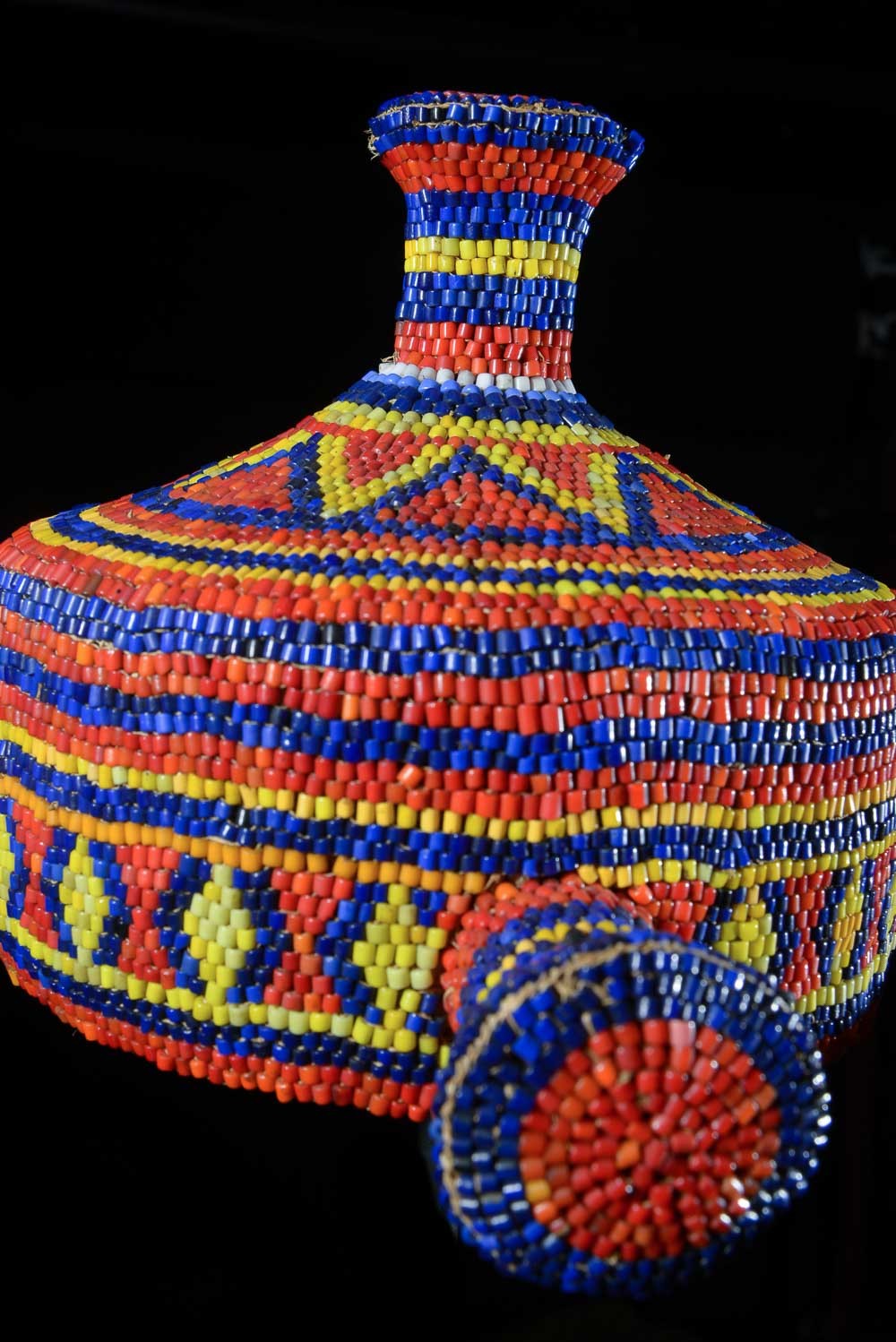 Coiffe perlée - Pende / Yaka / Suku - RDC Zaire