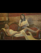 Technique mixte photo et acrylique - Olympia 120 x 150 cm - Myrian Klein - 2007