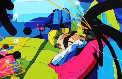 Peinture sur Toile 195 x 130 - Sofa Andalou - Cedrix Crespel - 2012