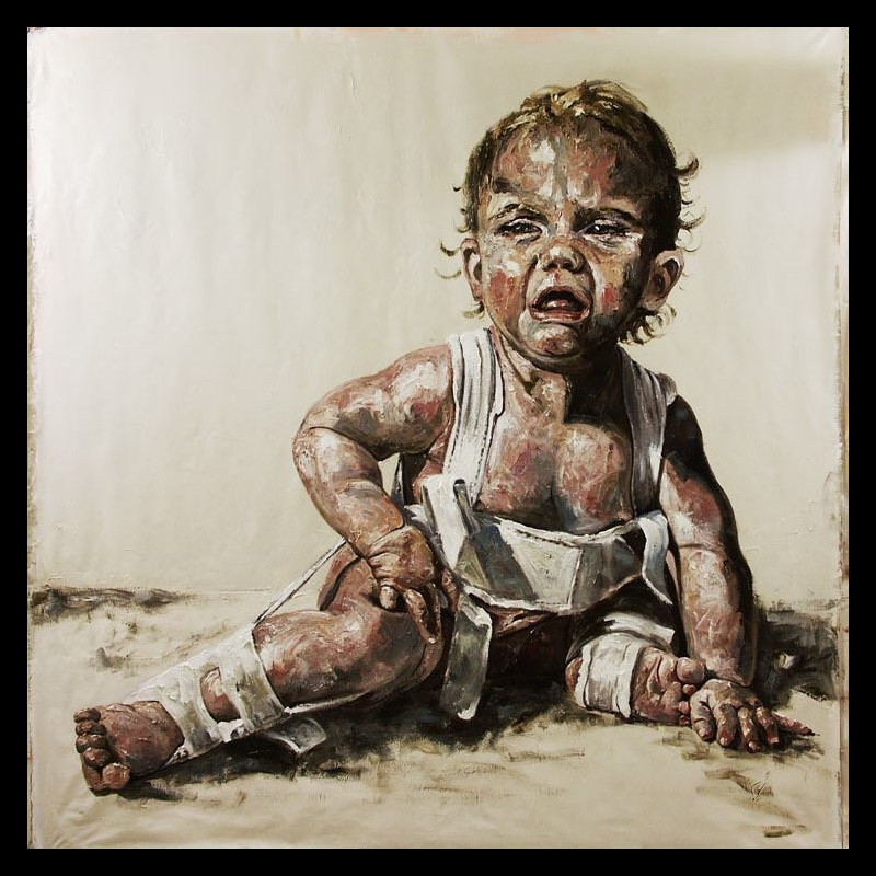 Huile sur toile 200 x 200 - Mahault - Thierry Dussac