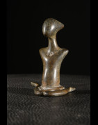 Statuette Genie anthropomorphe en bronze - Sénoufo - Côte d'ivoire