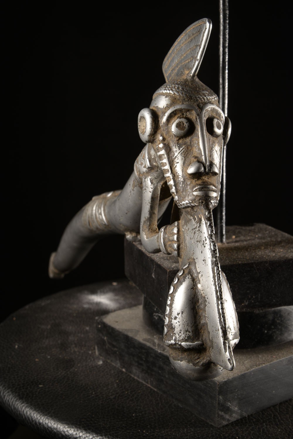 Zandé massue en fonte d'aluminium - Mossi - Burkina Faso - Objets de regalia